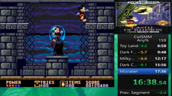 MD 米老鼠 幻影城堡 Castle of Illusion Starring Mickey Mouse 速通17分25秒