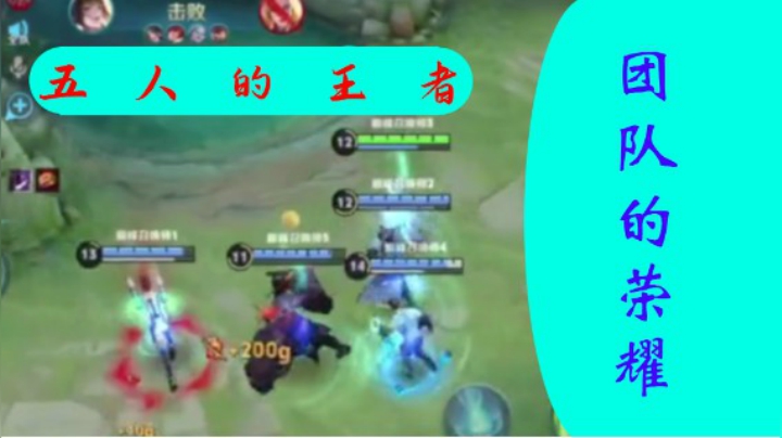 不是一个人的王者，而是团队的荣耀