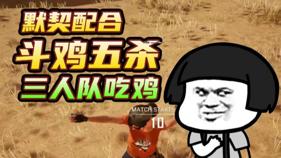 默契配合，斗鸡成功五杀，三人队成功吃鸡