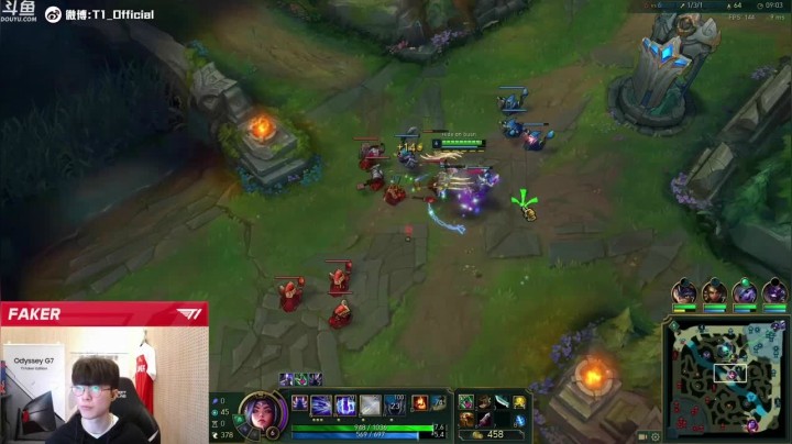 【faker】中单刀妹VS中单塞拉斯，实话实说这个塞拉斯玩的确实可以，但比我还差点