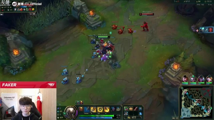 【faker】中单潘森VS中单卡牌，虽然我的大不如你的长，但是我的支援速度是一流的