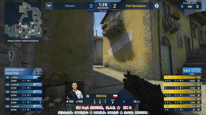 【2021-06-05 10点场】CSGO解说爱华：【爱华】IEM循环录播 晚上见