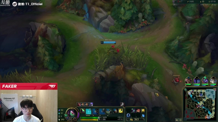 【英雄联盟】T1直播faker的精彩时刻 20210605 00点场