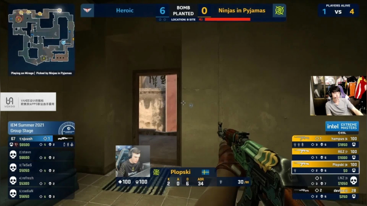 【2021-06-05 19点场】alex卞正伟：IEM夏季赛 NIP vs Heroic