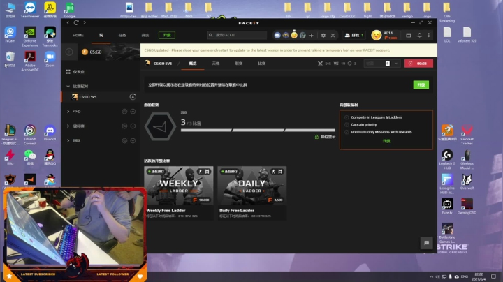 【2021-06-04 18点场】91MRN：【澳服faceit10】瓦的萌新