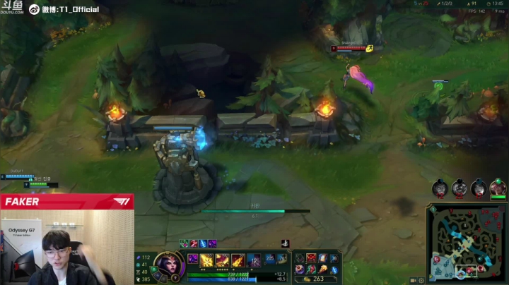 【英雄联盟】T1直播faker的精彩时刻 20210606 01点场