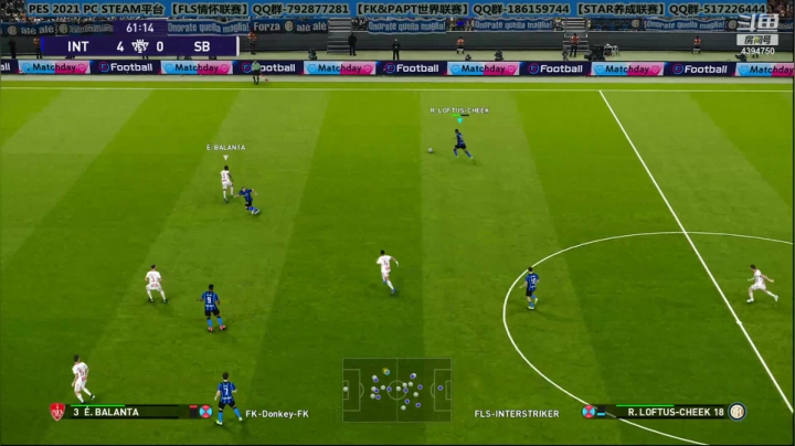 PES2021 FK&PAPT超级联赛第4赛季 INTER7STRIKER-国际米兰VS毛驴-布雷斯特