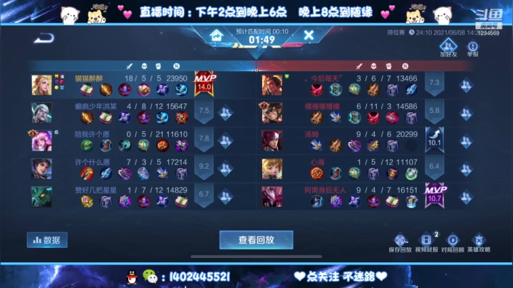 【2021-06-08 14点场】毕竟是柚子：艾琳最强射手没意见吧