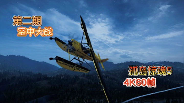 4K60《孤岛惊魂5》第二期：空中飞机大战！特效全开，这才叫游戏