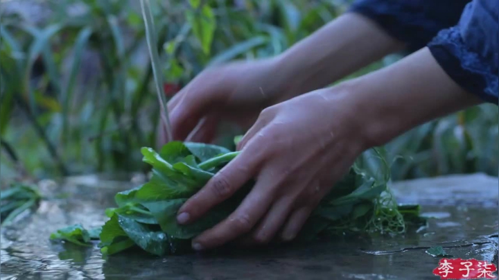 我在斗鱼看李子柒liziqi直播美食