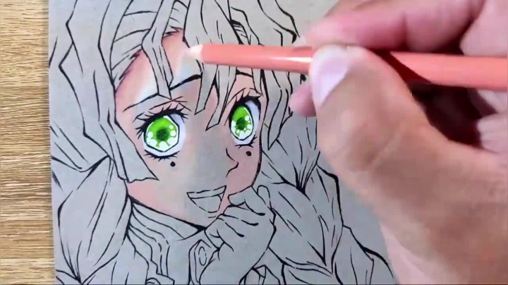 鬼灭之刃-甘露寺蜜璃绘画过程！ How To Draw MITSURI KANROJI _Kimetsu n