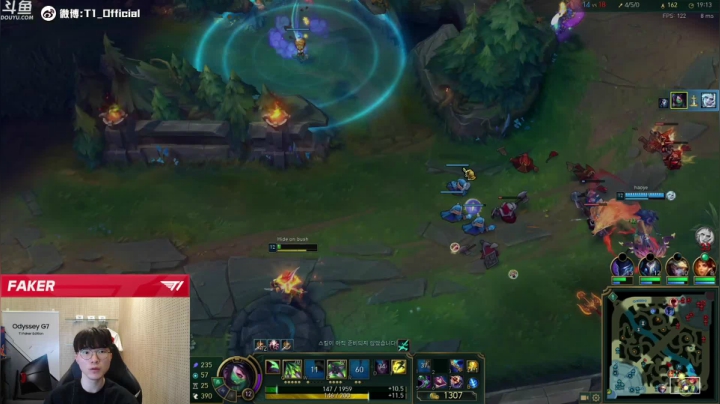 【英雄联盟】T1直播faker的精彩时刻 20210616 01点场