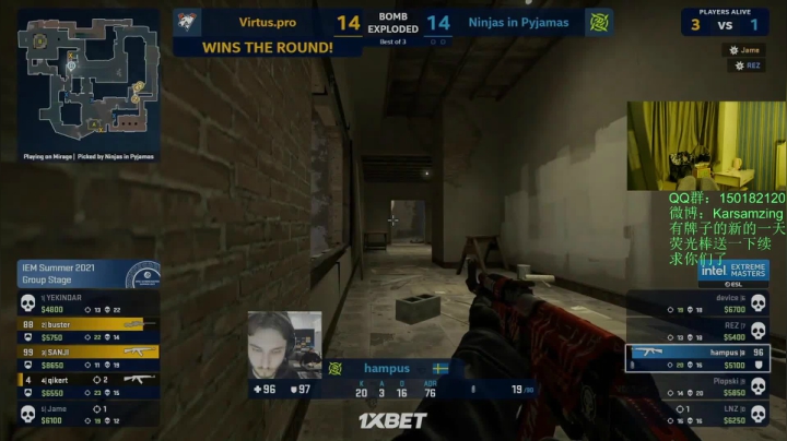 【2021-06-17 00点场】Karsamzing苏弟：BLAST NAVI-FAZE 顶级！