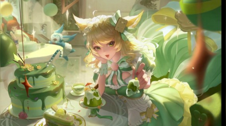 妲己女仆咖啡星元皮肤技能特效展示