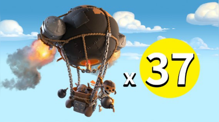 部落冲突：14本全火箭气球兵娱乐实况