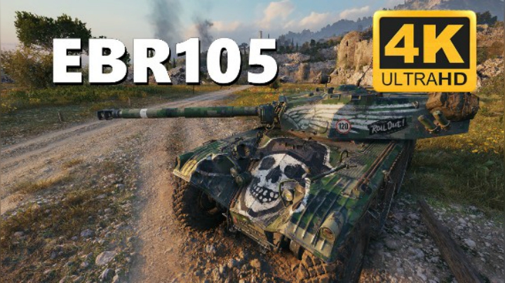 【坦克世界/4K】EBR105:输出8458偷炮小能手