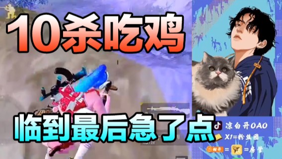 10杀吃鸡，临到最后急了点，这不好，要改正