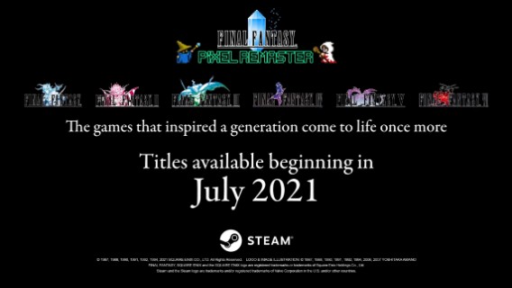 《最终幻想1-6》复刻版现已在Steam开放预购，包含全部6部游戏本体+DLC的捆绑包售价530.4￥，均支持简体中文