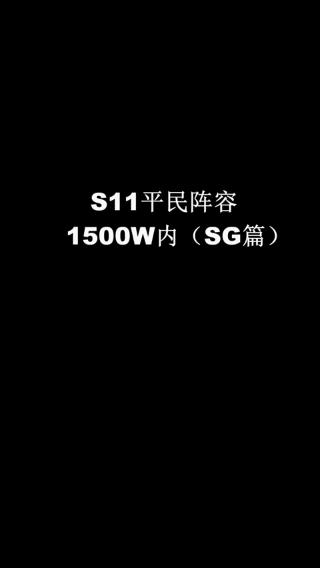 S11平民阵容1500W内（SG篇）22