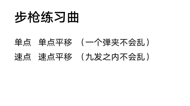 步枪练习第一步   单点  单点平移找头