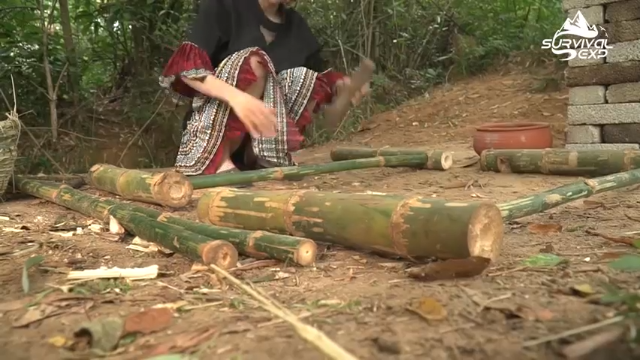 户外竹床，累了有地方休息了(5)拜托小手点关注，投币，三连哦