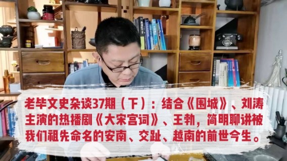 老毕文史杂谈37期（下）：结合钱钟书的《围城》、刘涛主演的热播剧《大宋宫词》、王勃，简明聊讲被我们祖先命名的安南、交趾、越南的前世今生