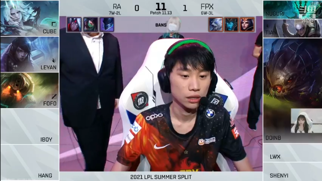 【2021-07-12 20点场】萌面酥：OB解说FPX VS RA