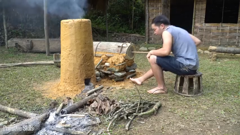 E59高炉制作15又要炼铁的节奏【真人我的世界-空手发展-单人炼铁】