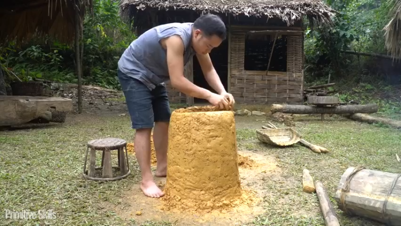 E59高炉制作9又要炼铁的节奏【真人我的世界-空手发展-单人炼铁】