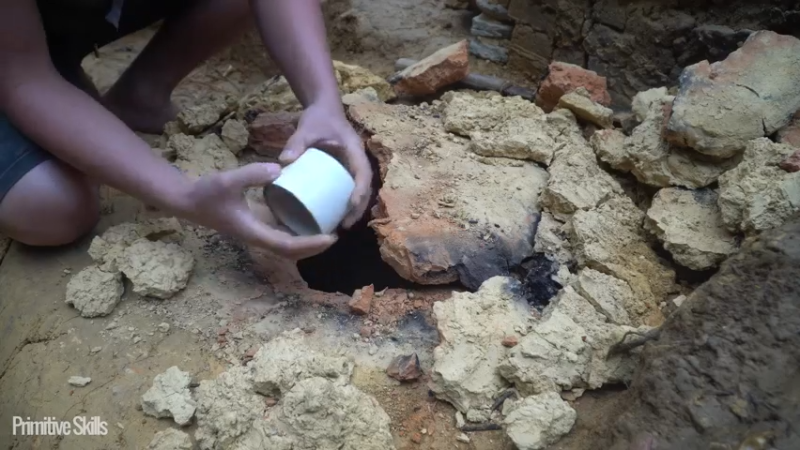 E71陶器时代-烧制在户外第一批陶器14【真人我的世界-空手发展-单人炼铁】