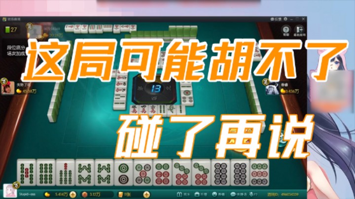 小团团：先碰了再说，这一局可能胡不了