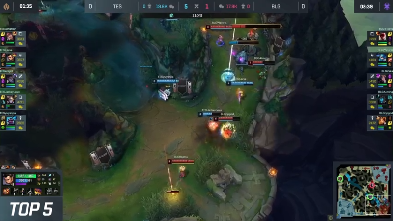 #2021LPL#夏季赛W6D4每日TOP5：knight挥洒自如如入无人之境