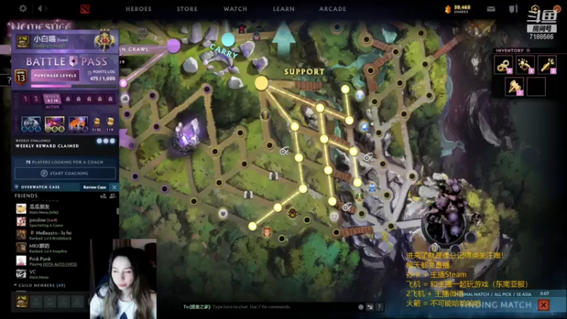 【2021-07-08 21点场】小白喵学Dota：小本子冲呀