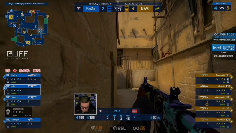 【2021-07-18 09点场】CSGO解说爱华：【爱华】IEM半决赛 FZ vs NV