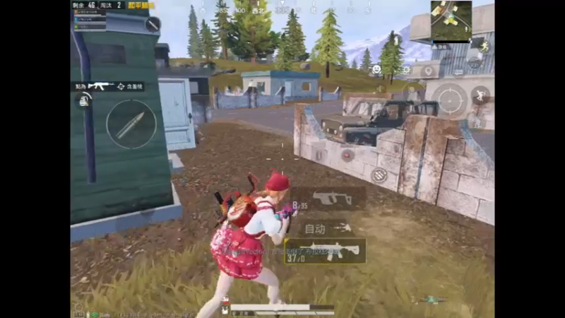 和平精英：野外人机4连，kd就是这样来的