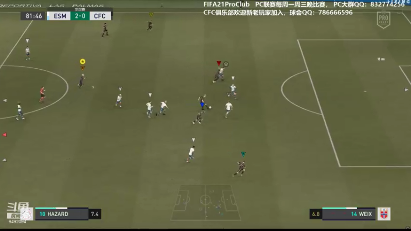 【2021-07-21 23点场】RainHazard：CFC俱乐部 FIFA Pro Club