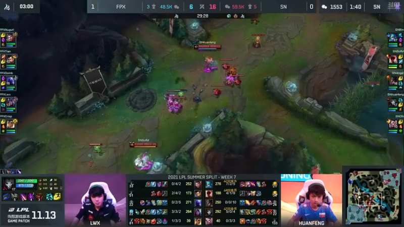 sn vs  fpx 最后一搏