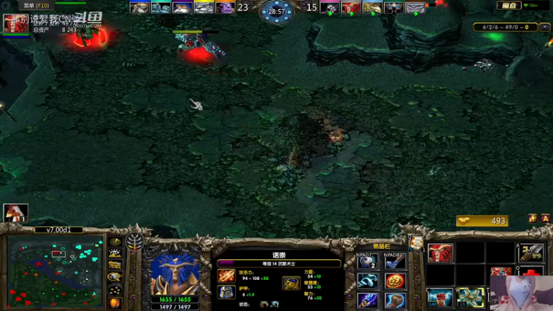 【都别说爱我CN】Dota1  队友无脑送，0-10开到55开，32-36人头比结束战斗，S级沉默术士带队翻盘，MVP志在必得.mkv