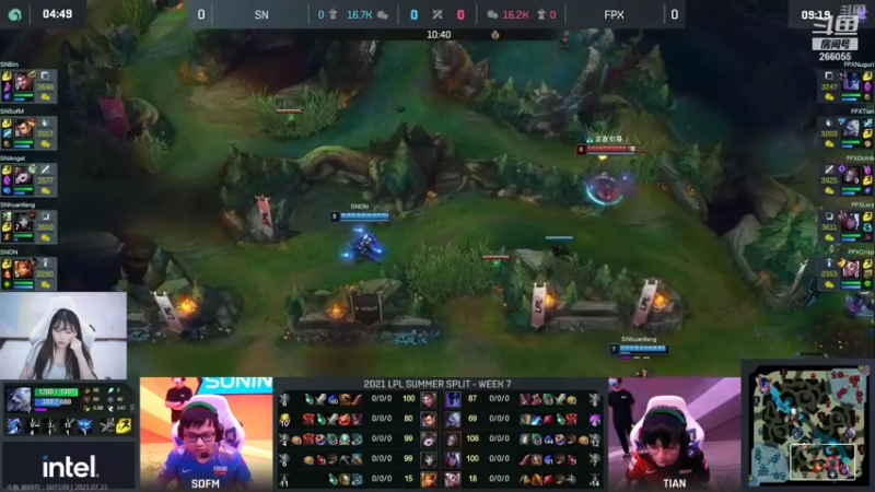 【2021-07-23 20点场】萌面酥：进来边吹空调边看FPX VS SN