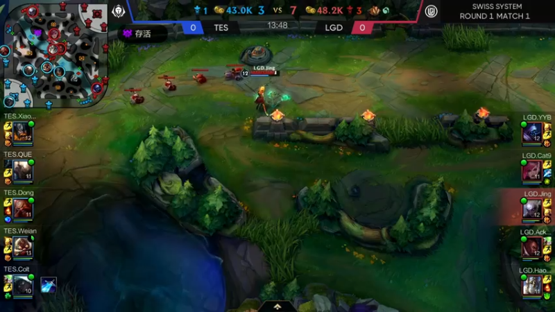 DOUYU_33TESvsLGD赛程开始9