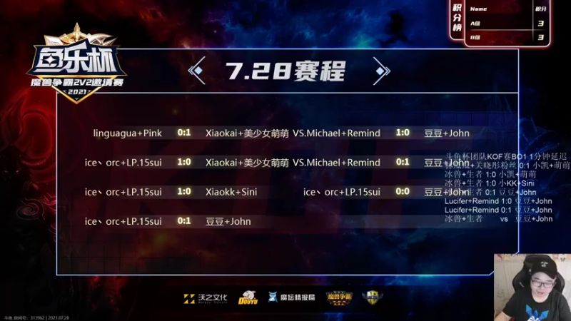 【TED出品】斗鱼杯AB组KOF 生者+冰兽 vs 豆豆+John 7 决赛点