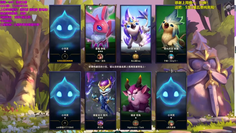 NB丶条皮兄弟+顶之弈：3圣光卫士3黎明哨兵3强袭炮手2骑士，三星稻草人三星努努三星婕拉三星火男伤害爆炸成功吃鸡