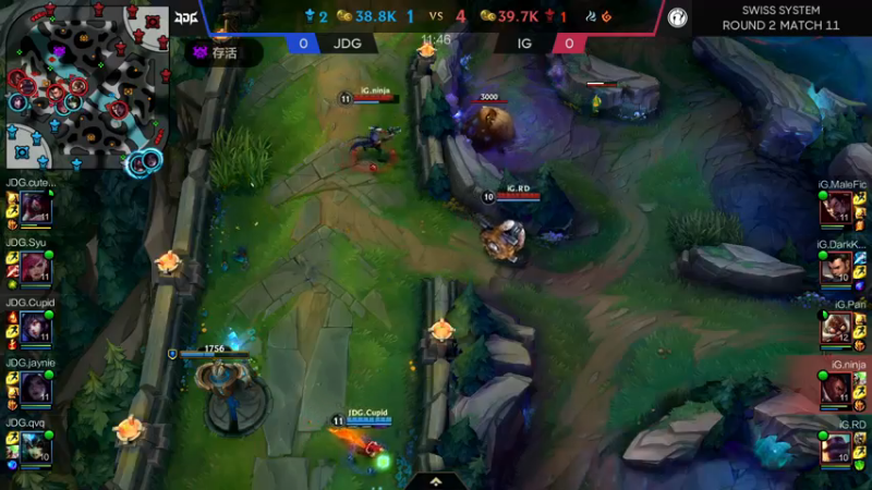 【超燃热身赛JDGvsIG第一局赛事解说7