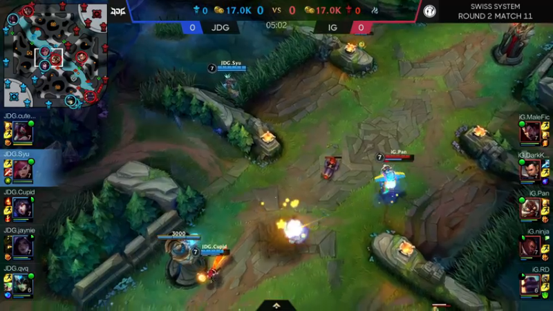 【LOL手游】超燃热身赛JDGvsIG第一局解说3
