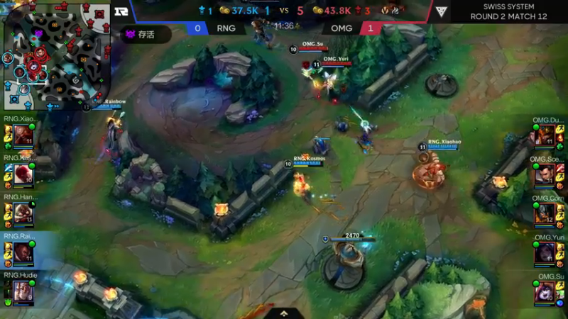 【LOL手游】超燃热身赛OMGvsRNG解说赛事第二局6