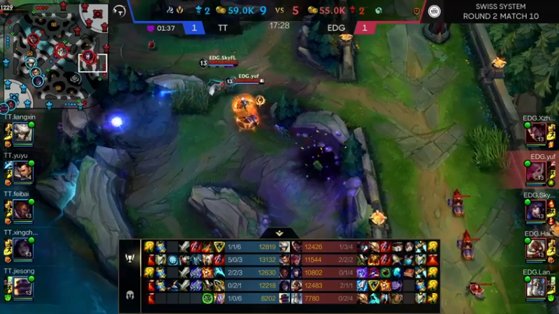 【LOL手游】超燃热身赛TTvsEDG第三局解说10