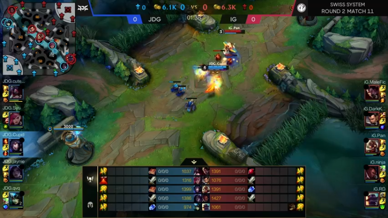 【LOL手游】超燃热身赛JDGvsIG第一局解说2