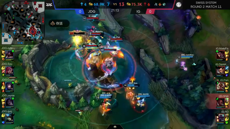 【LOL手游】超燃热身赛JDGvsIG第一局解说14