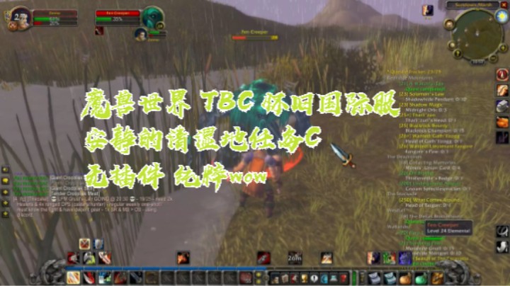 魔兽世界 TBC 怀旧国际服 安静的清湿地任务E 无插件 纯粹wow