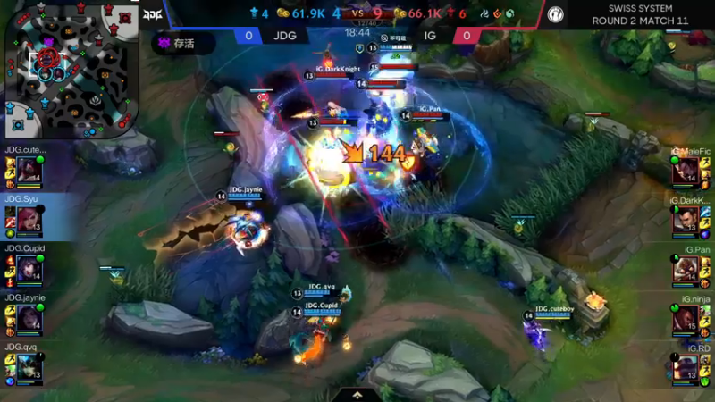 【LOL手游】超燃热身赛JDGvsIG第一局解说12